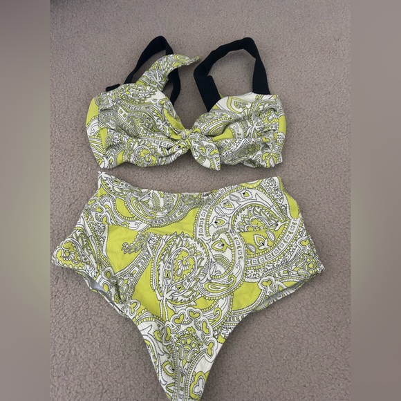 Montce swim yellow/lime paisley chartreuse - Picture 2 of 3